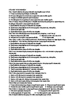33 Câu hỏi trắc nghiệm môn Giáo dục công dân lớp 12